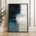 Abstract 653 Canvas Art 18" x 24" / 45 x 60 cm / Black