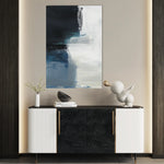 Abstract 653 Canvas Art 18" x 24" / 45 x 60 cm / Black