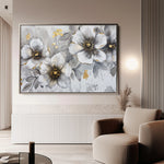 Floral 653 Canvas Art 18" x 24" / 45 x 60 cm / Black