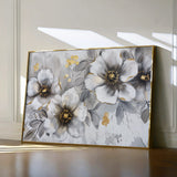 Floral 653 Canvas Art 18" x 24" / 45 x 60 cm / Black
