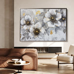 Floral 653 Canvas Art 18" x 24" / 45 x 60 cm / Black