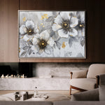 Floral 653 Canvas Art 18" x 24" / 45 x 60 cm / Black