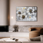 Floral 653 Canvas Art 18" x 24" / 45 x 60 cm / Black
