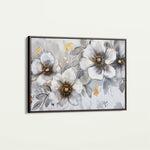 Floral 653 Canvas Art 60 x 40 cm / Black