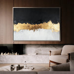 Abstract 654 Canvas Art 18" x 24" / 45 x 60 cm / Black