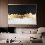 Abstract 654 Canvas Art 18" x 24" / 45 x 60 cm / Black