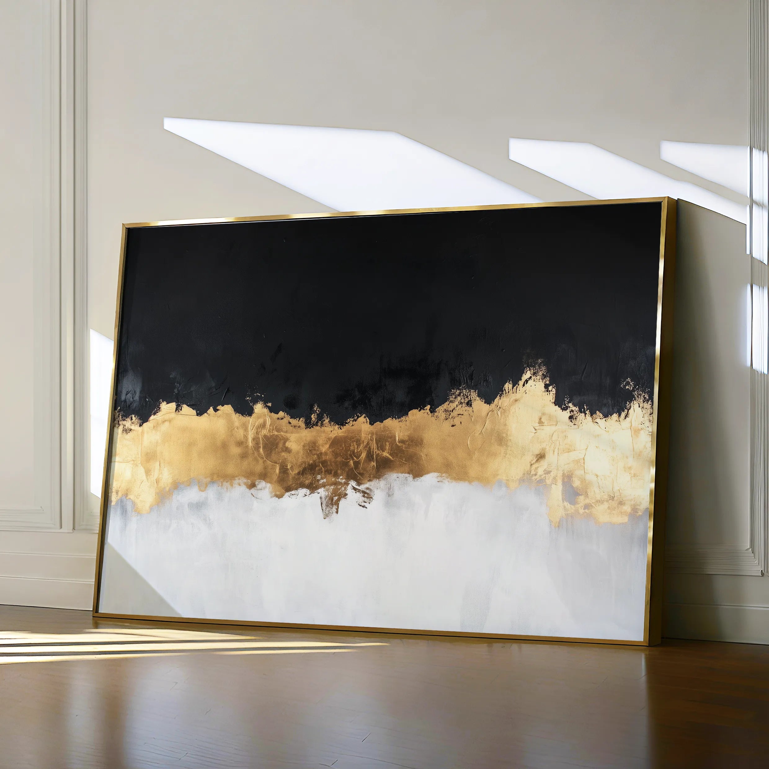 Abstract 654 Canvas Art 18" x 24" / 45 x 60 cm / Black