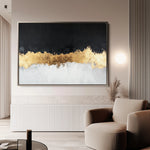 Abstract 654 Canvas Art 18" x 24" / 45 x 60 cm / Black