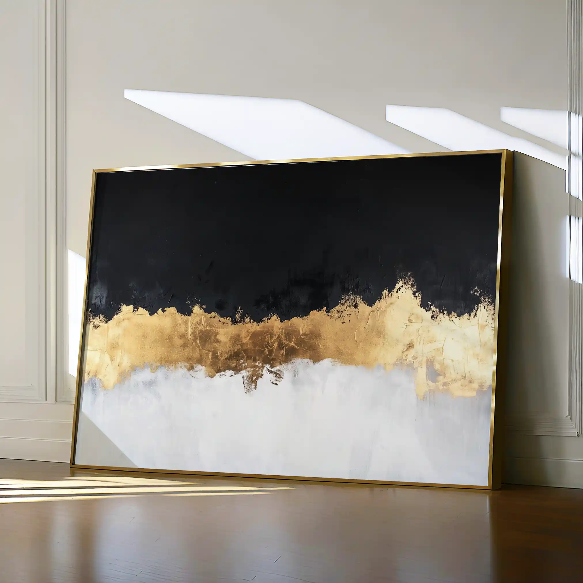 Abstract 654 Canvas Art 60 x 40 cm / Black