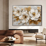 Floral 654 Canvas Art 18" x 24" / 45 x 60 cm / Black
