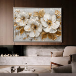 Floral 654 Canvas Art 18" x 24" / 45 x 60 cm / Black
