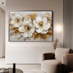 Floral 654 Canvas Art 18" x 24" / 45 x 60 cm / Black