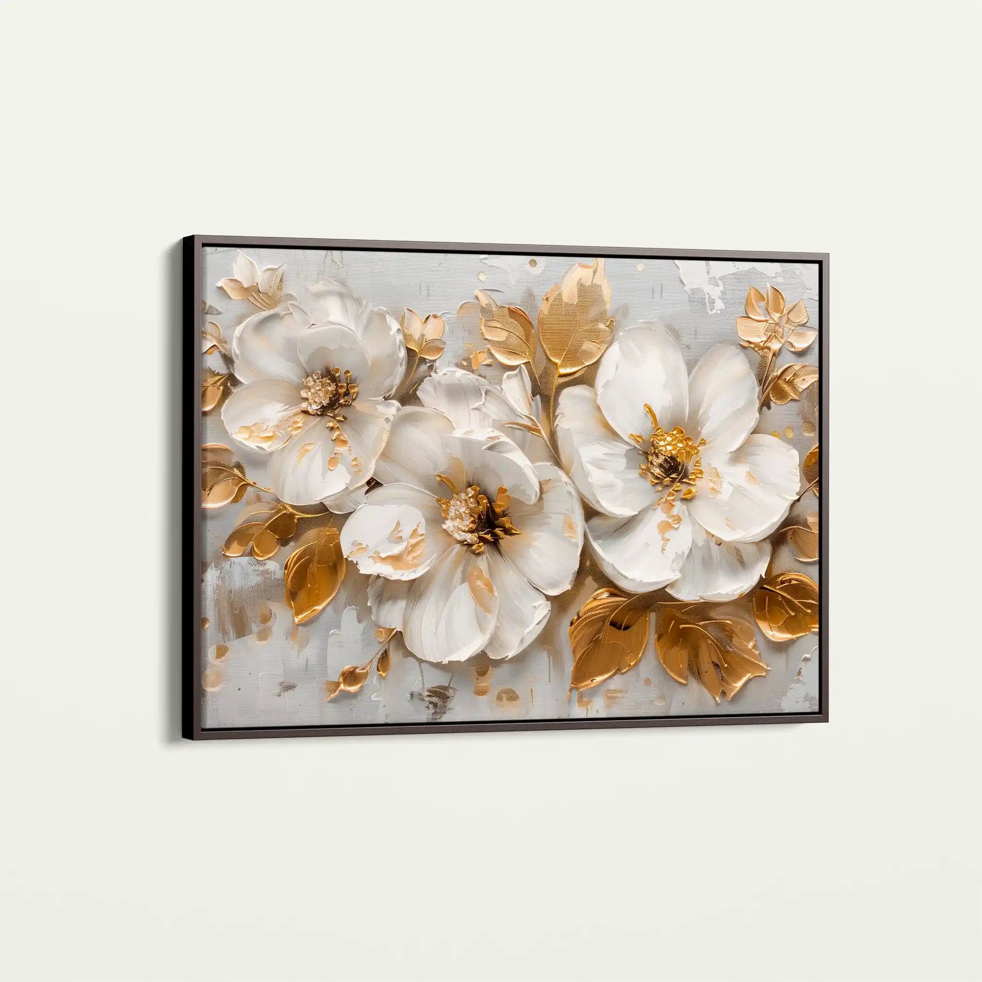 Floral 654 Canvas Art 60 x 40 cm / Black