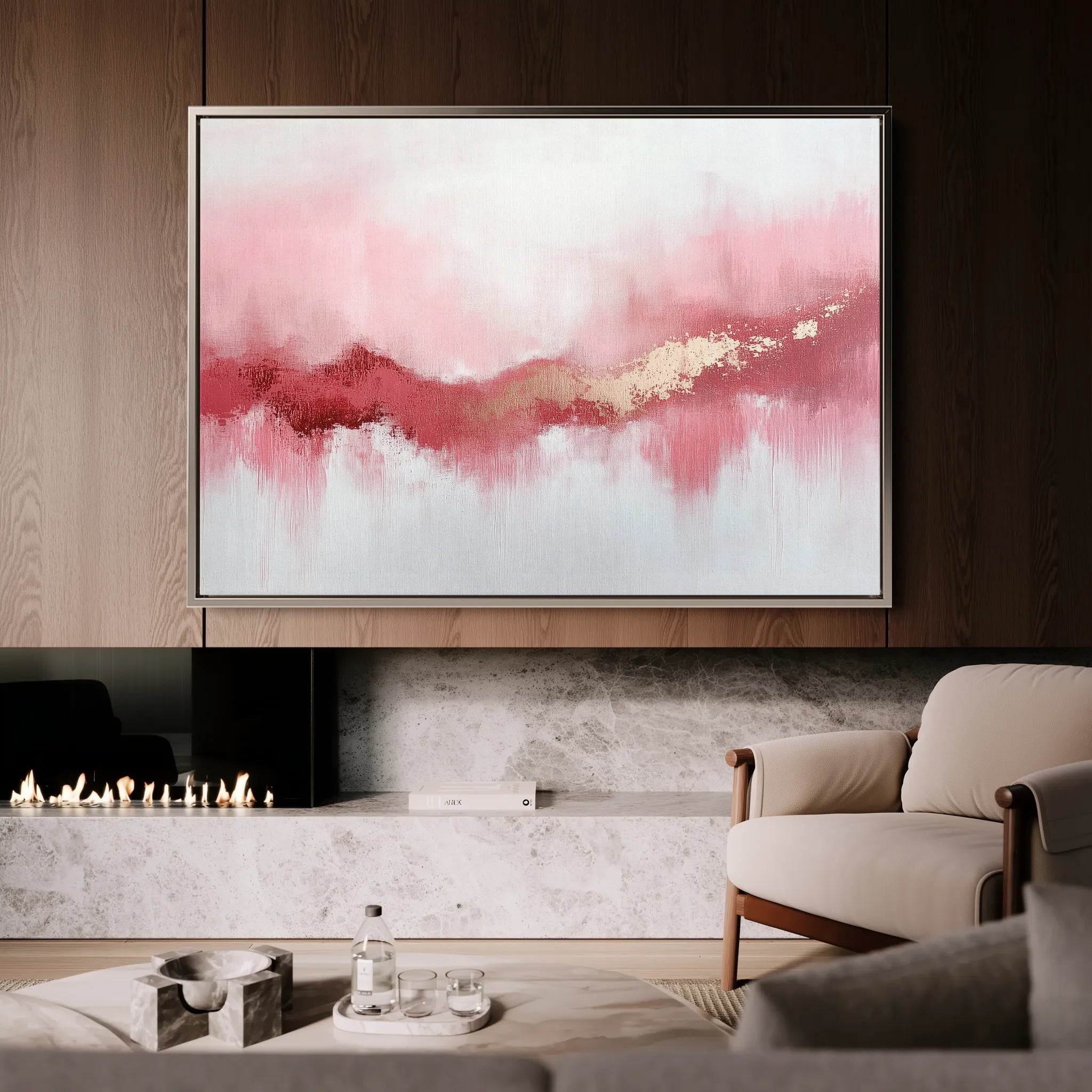 Abstract 655 Canvas Art 18" x 24" / 45 x 60 cm / Black