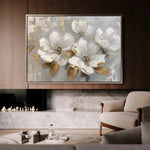 Floral 655 Canvas Art 18" x 24" / 45 x 60 cm / Black