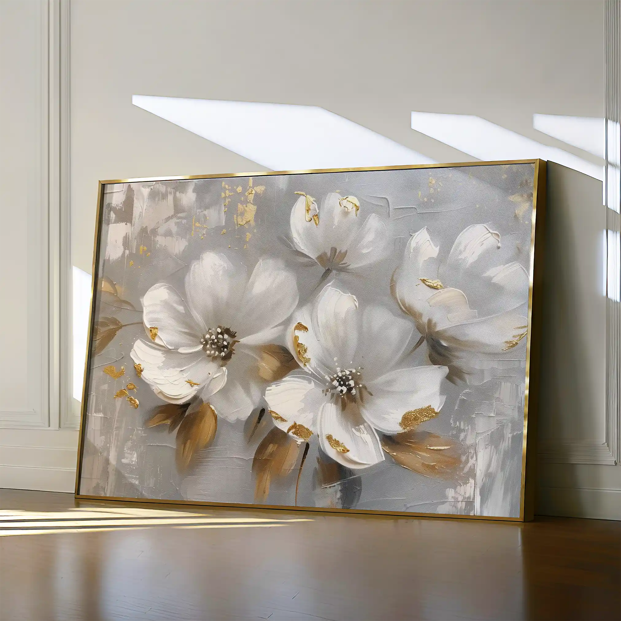 Floral 655 Canvas Art 18" x 24" / 45 x 60 cm / Black