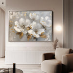 Floral 655 Canvas Art 18" x 24" / 45 x 60 cm / Black