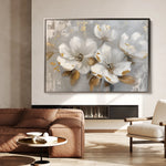 Floral 655 Canvas Art 18" x 24" / 45 x 60 cm / Black