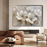 Floral 655 Canvas Art 60 x 40 cm / Black
