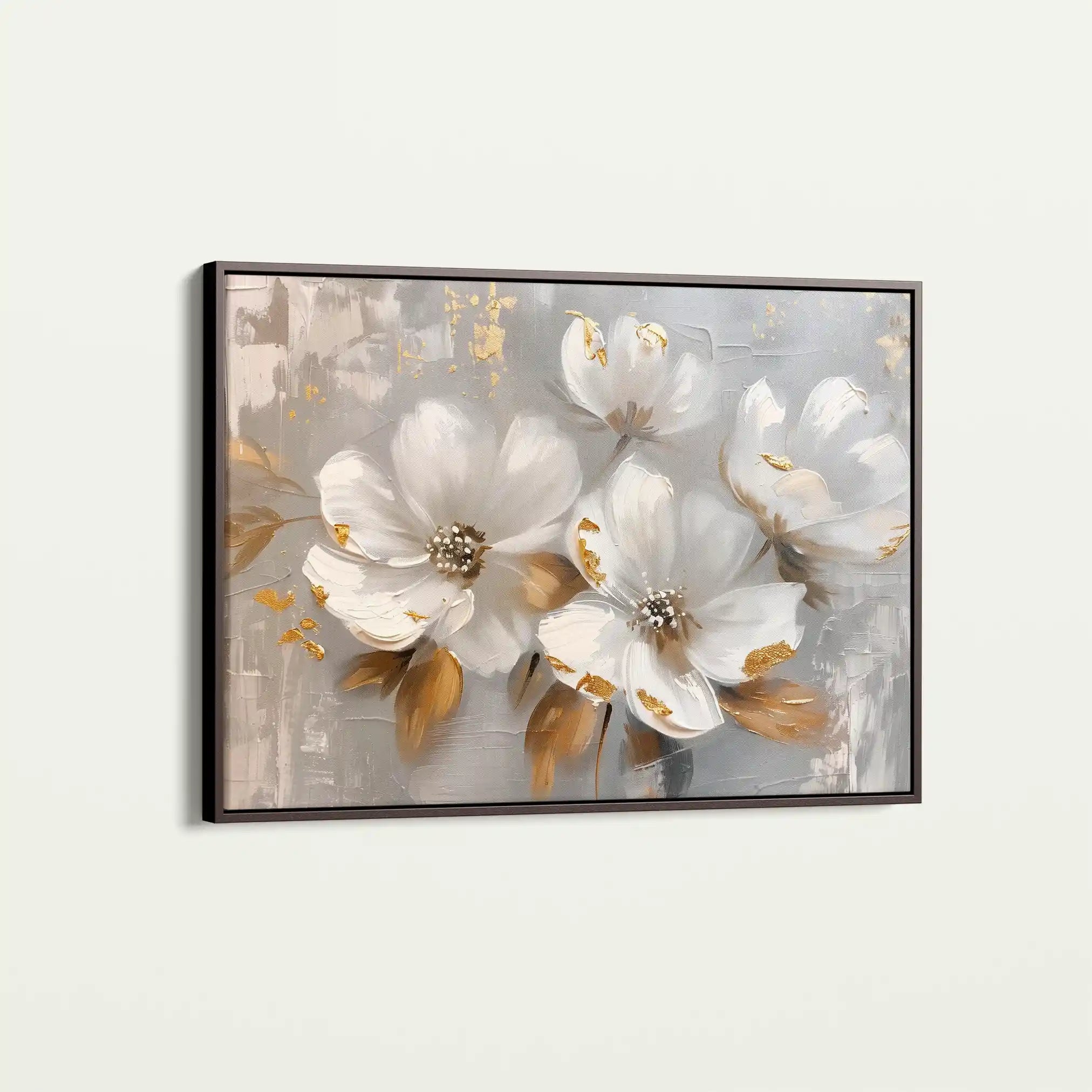 Floral 655 Canvas Art 60 x 40 cm / Black
