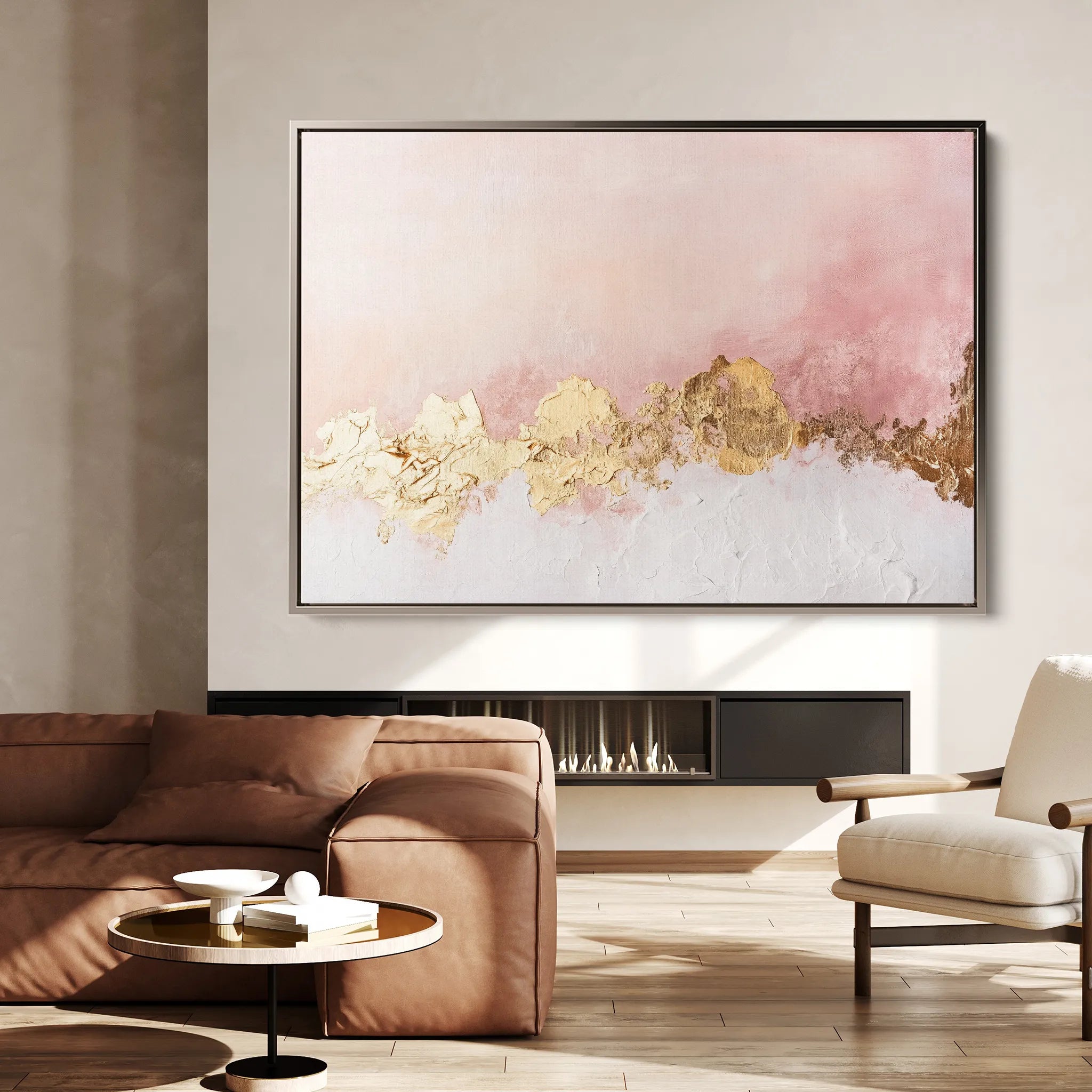 Abstract 656 Canvas Art 18" x 24" / 45 x 60 cm / Black