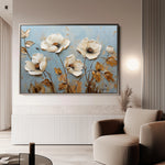 Floral 656 Canvas Art 18" x 24" / 45 x 60 cm / Black