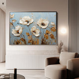 Floral 656 Canvas Art 18" x 24" / 45 x 60 cm / Black