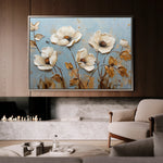 Floral 656 Canvas Art 18" x 24" / 45 x 60 cm / Black