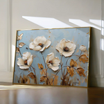 Floral 656 Canvas Art 60 x 40 cm / Black