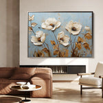Floral 656 Canvas Art 60 x 40 cm / Black