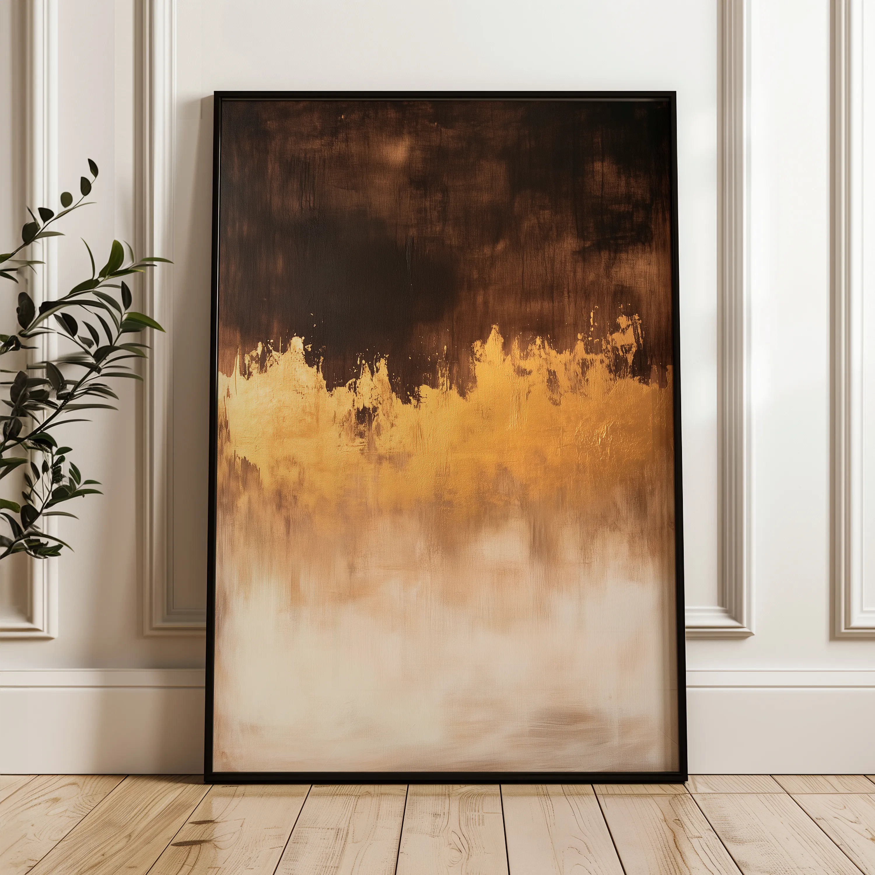 Abstract 657 Canvas Art 18" x 24" / 45 x 60 cm / Black