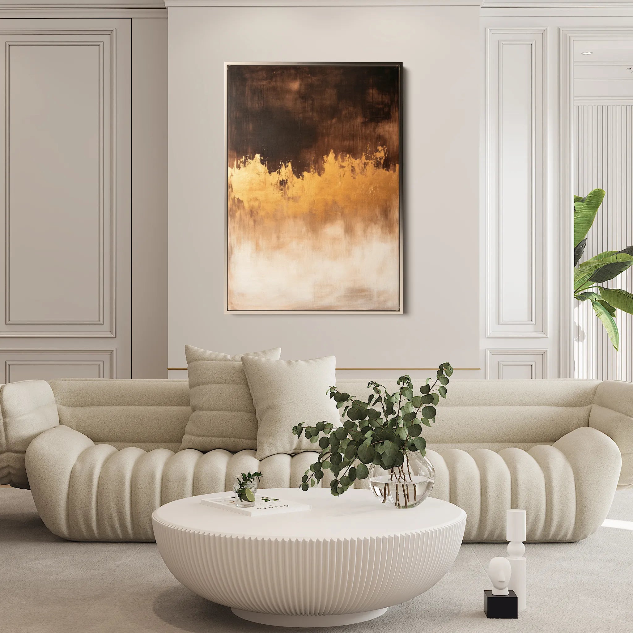 Abstract 657 Canvas Art 18" x 24" / 45 x 60 cm / Black