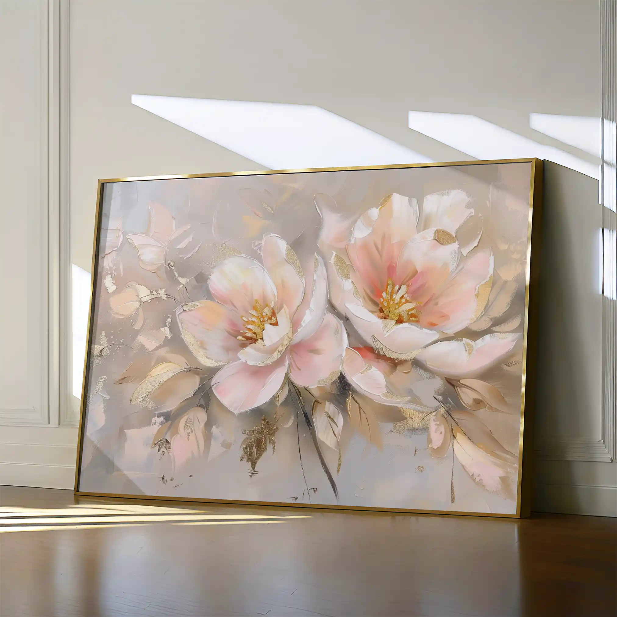 Floral 657 Canvas Art 60 x 40 cm / Black