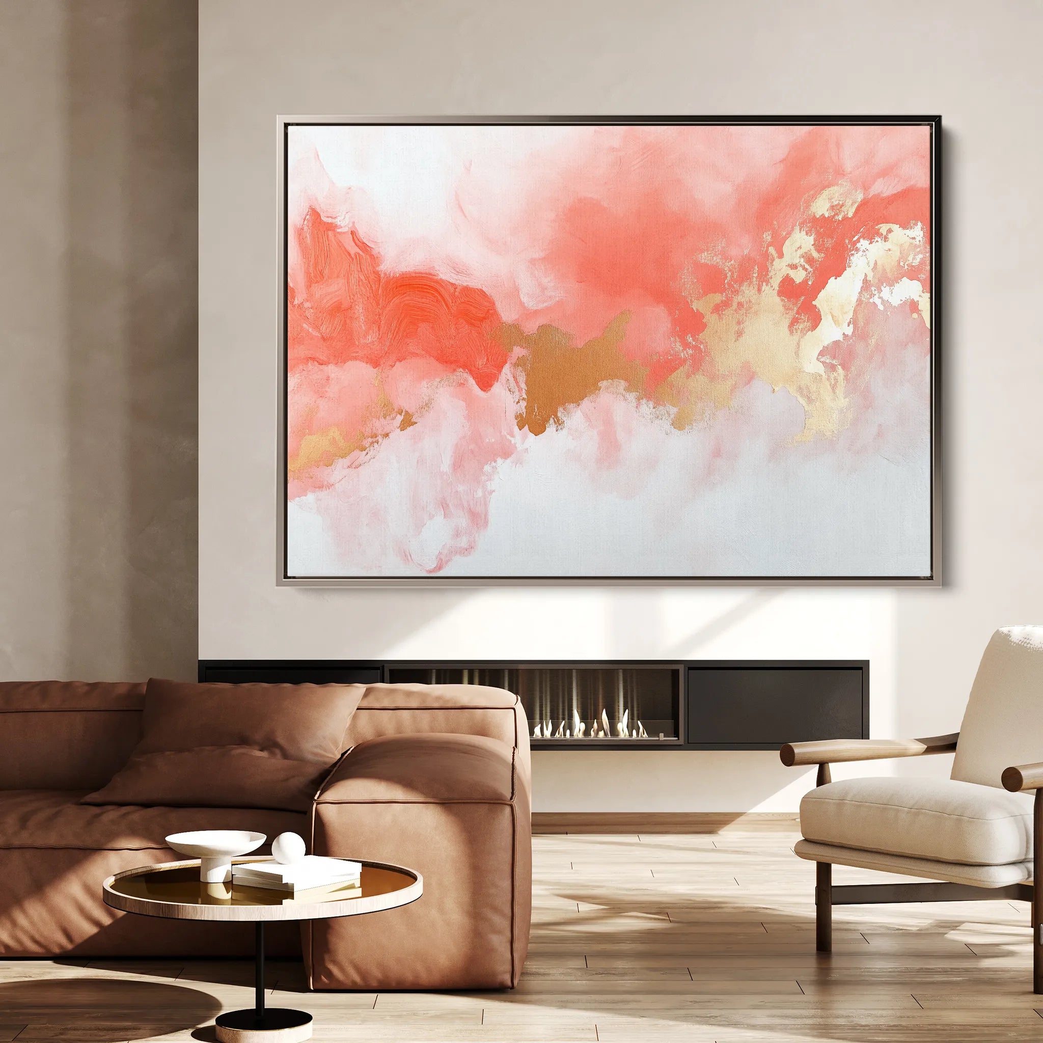 Abstract 658 Canvas Art 18" x 24" / 45 x 60 cm / Black
