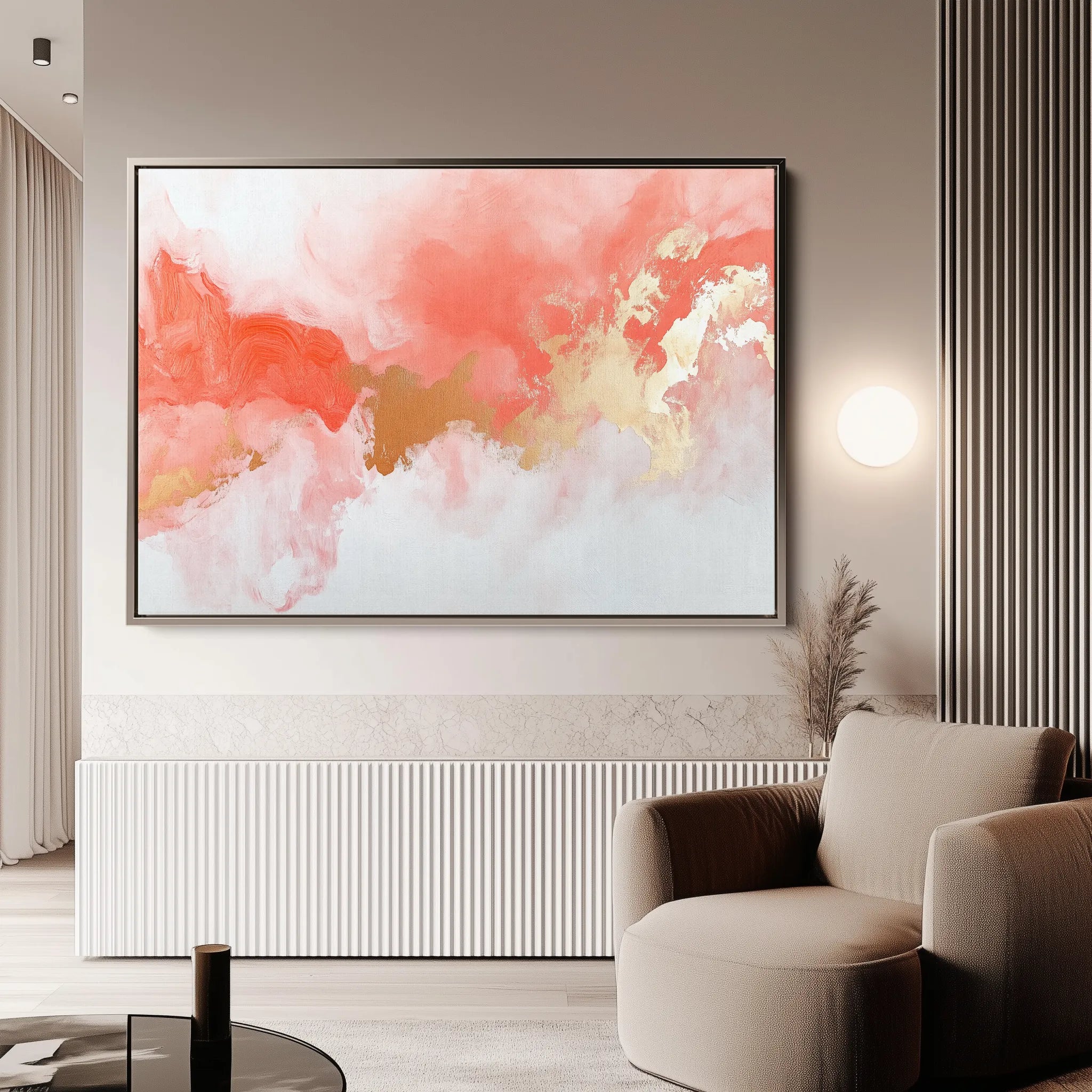 Abstract 658 Canvas Art 18" x 24" / 45 x 60 cm / Black