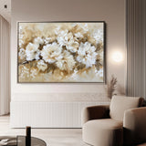 Floral 658 Canvas Art 18" x 24" / 45 x 60 cm / Black