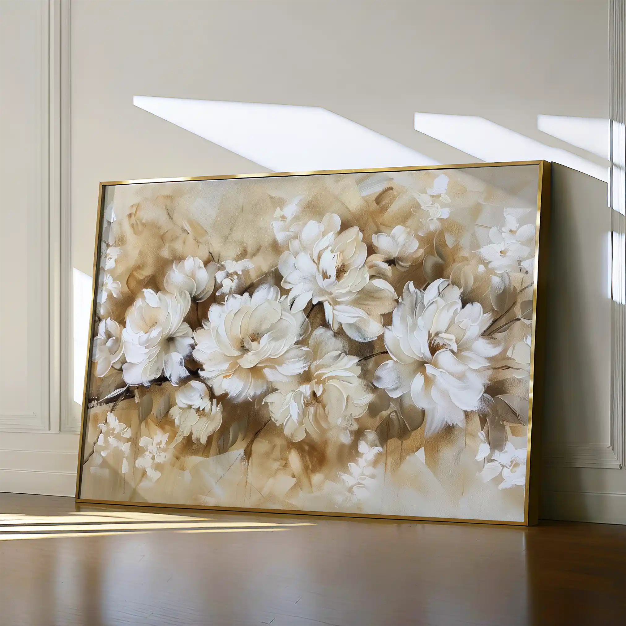 Floral 658 Canvas Art 18" x 24" / 45 x 60 cm / Black