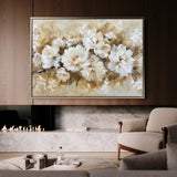Floral 658 Canvas Art 18" x 24" / 45 x 60 cm / Black
