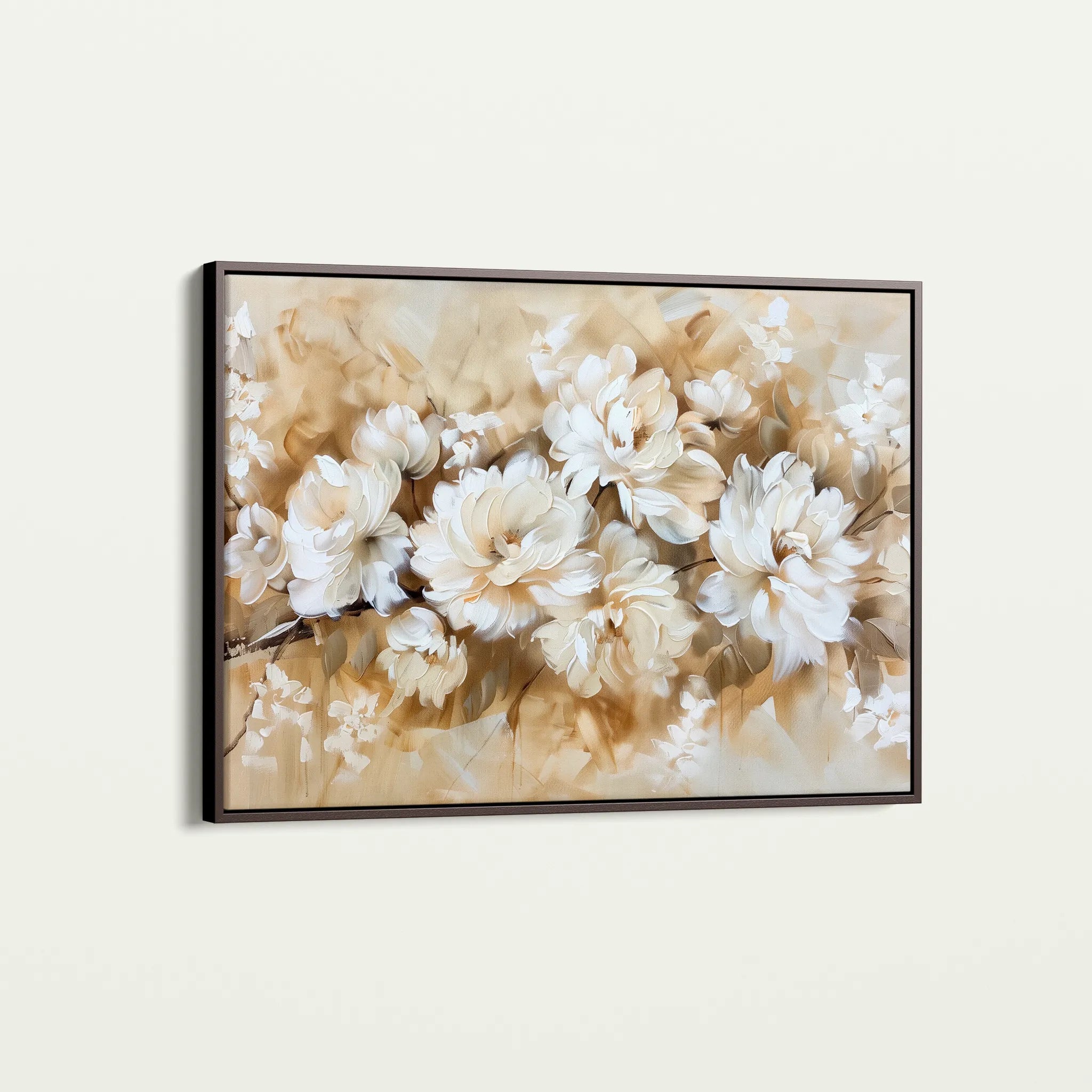 Floral 658 Canvas Art 18" x 24" / 45 x 60 cm / Black