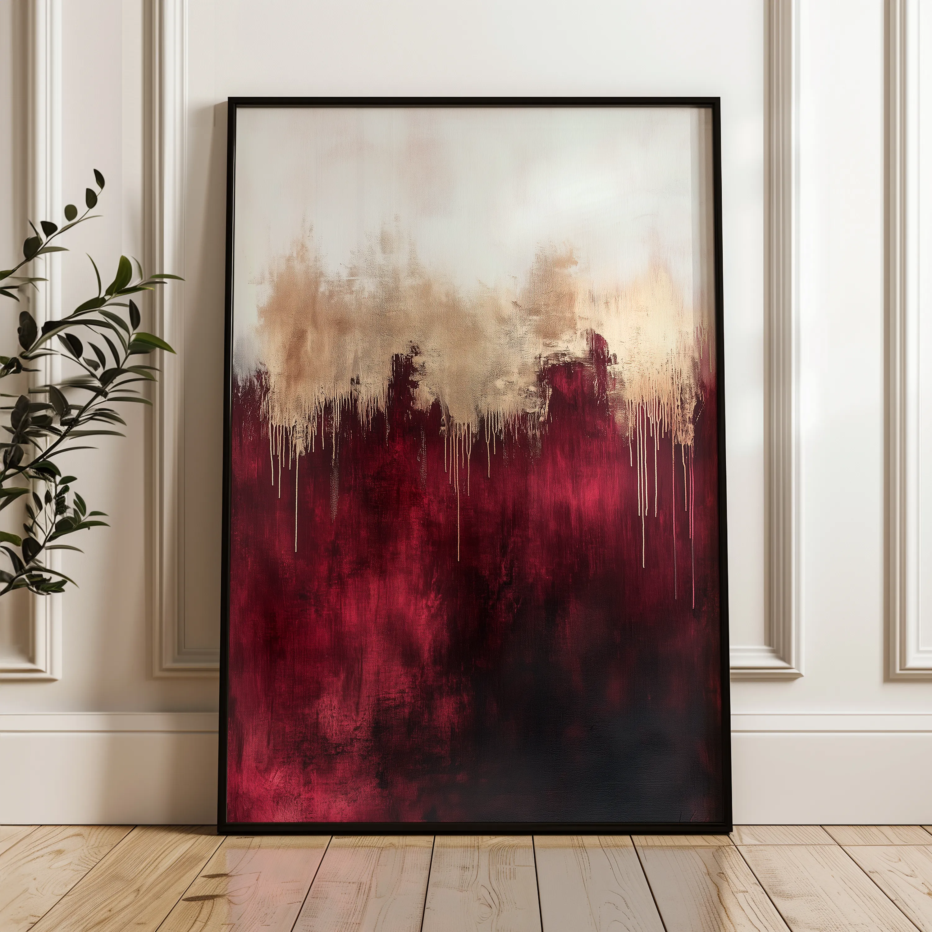 Abstract 659 Canvas Art 18" x 24" / 45 x 60 cm / Black
