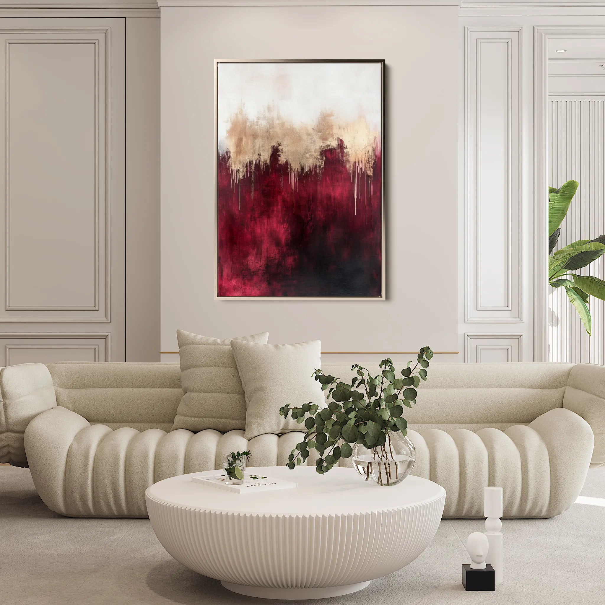 Abstract 659 Canvas Art 18" x 24" / 45 x 60 cm / Black