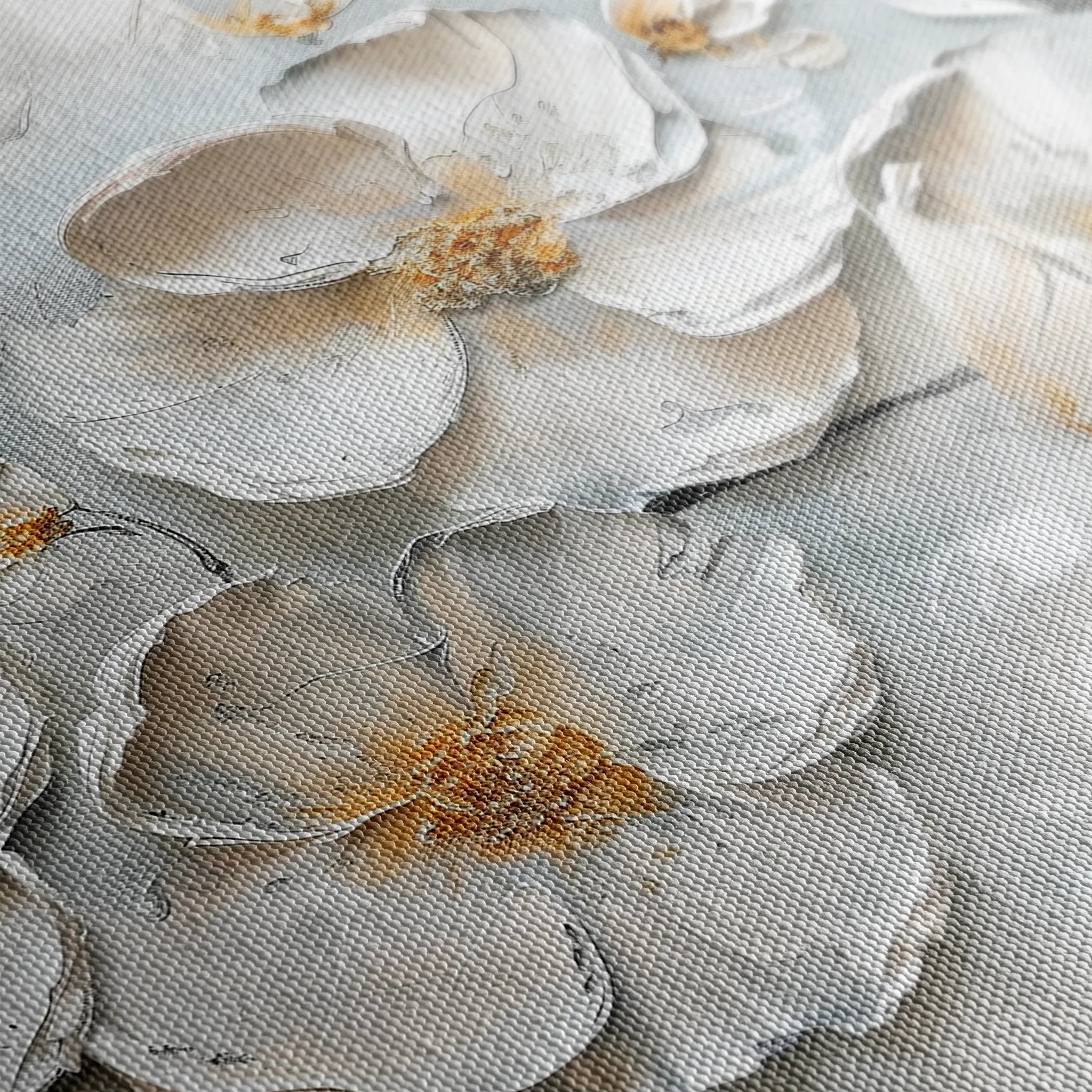 Floral 659 Canvas Art 18" x 24" / 45 x 60 cm / Black
