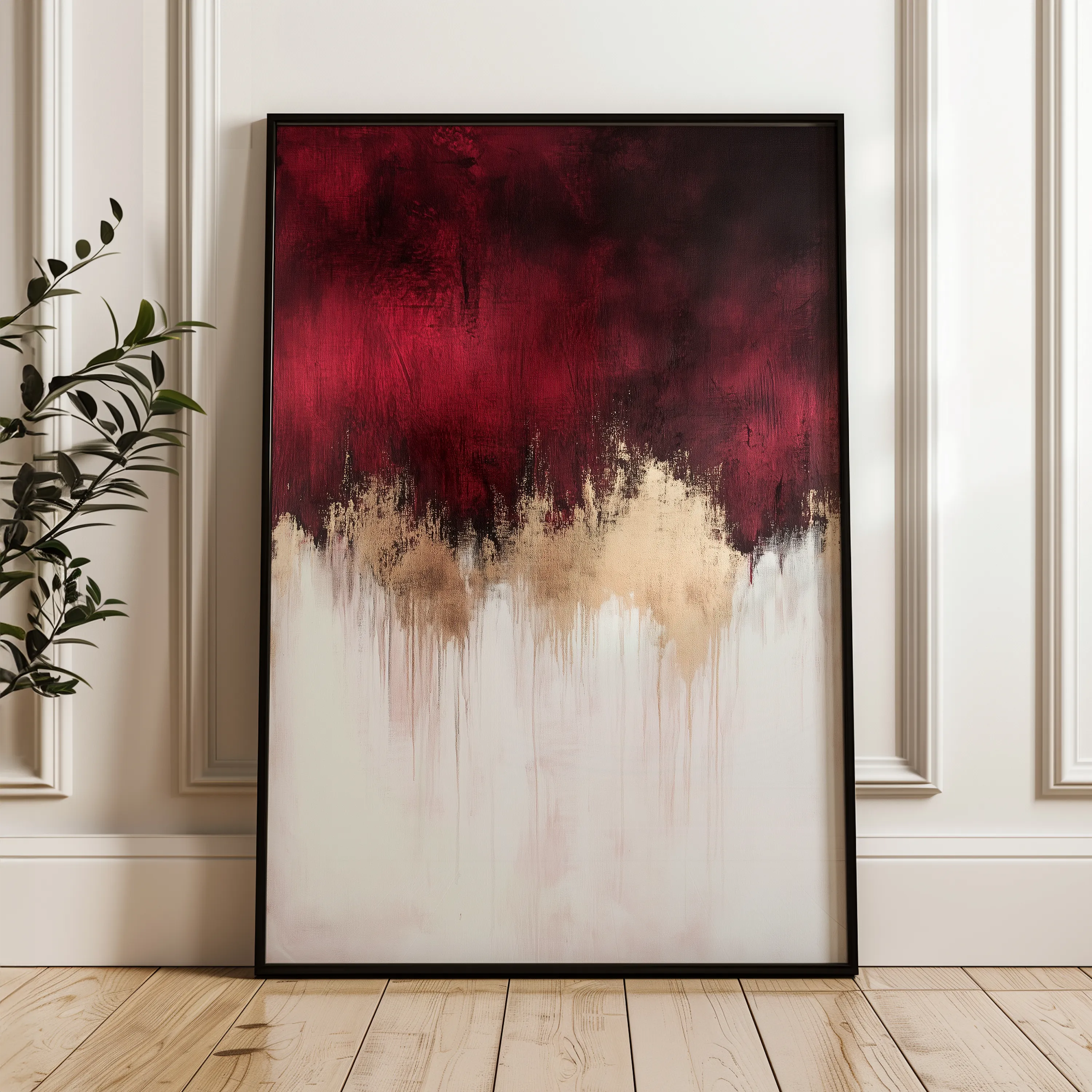 Abstract 660 Canvas Art 18" x 24" / 45 x 60 cm / Black