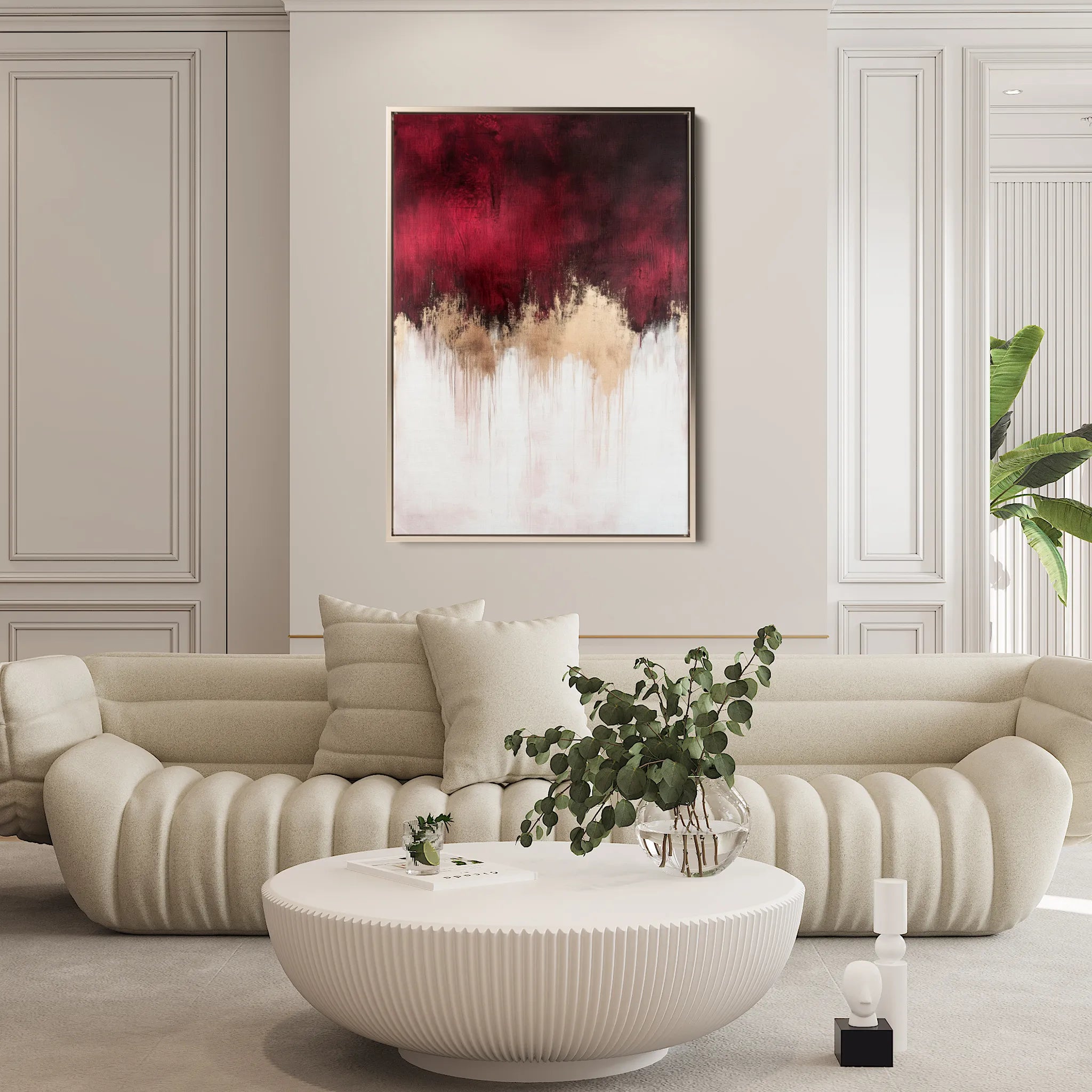 Abstract 660 Canvas Art 18" x 24" / 45 x 60 cm / Black
