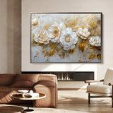 Floral 660 Canvas Art 18" x 24" / 45 x 60 cm / Black