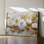 Floral 660 Canvas Art 18" x 24" / 45 x 60 cm / Black