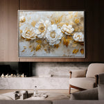 Floral 660 Canvas Art 18" x 24" / 45 x 60 cm / Black
