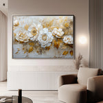 Floral 660 Canvas Art 18" x 24" / 45 x 60 cm / Black