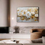 Floral 660 Canvas Art 18" x 24" / 45 x 60 cm / Black