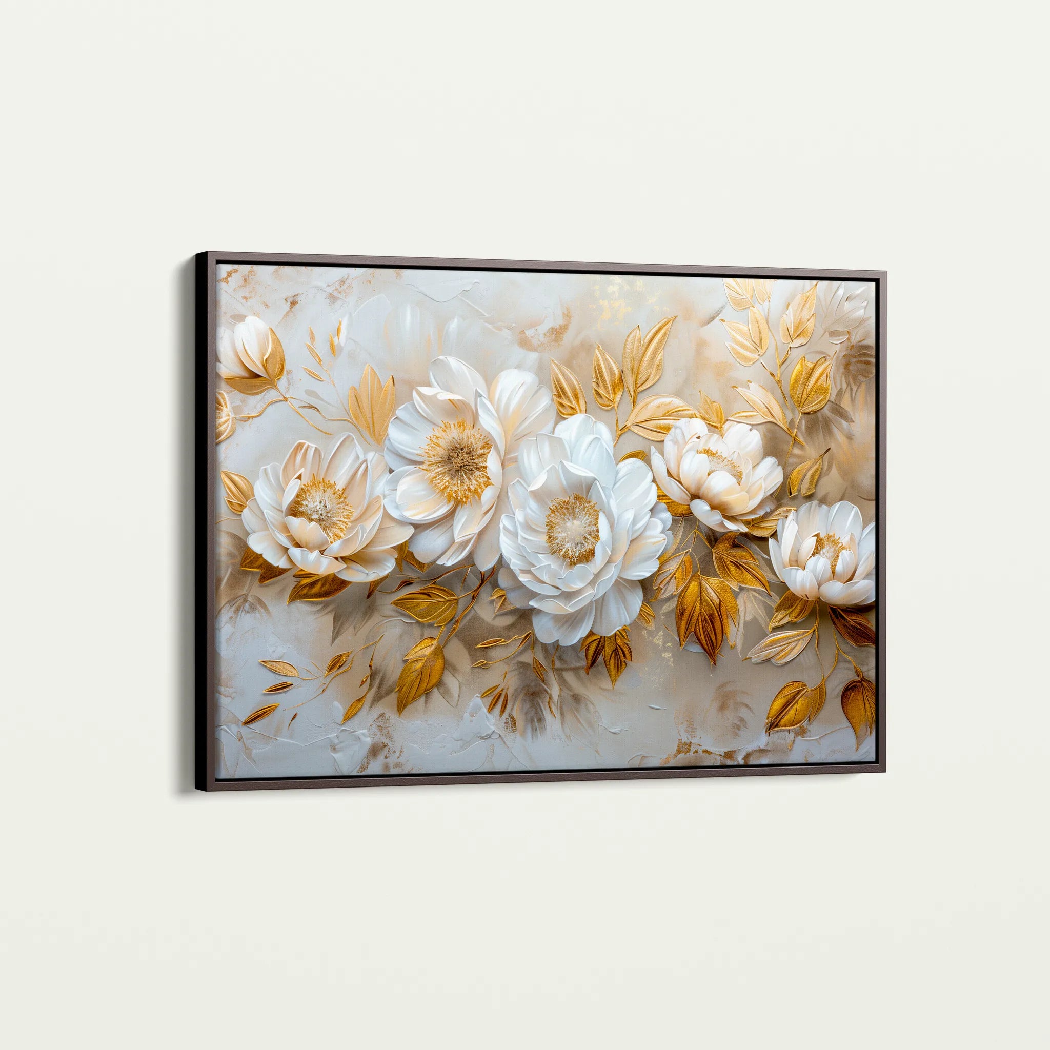 Floral 660 Canvas Art 18" x 24" / 45 x 60 cm / Black